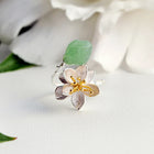Jade Lotus Whispers Twisted Ring