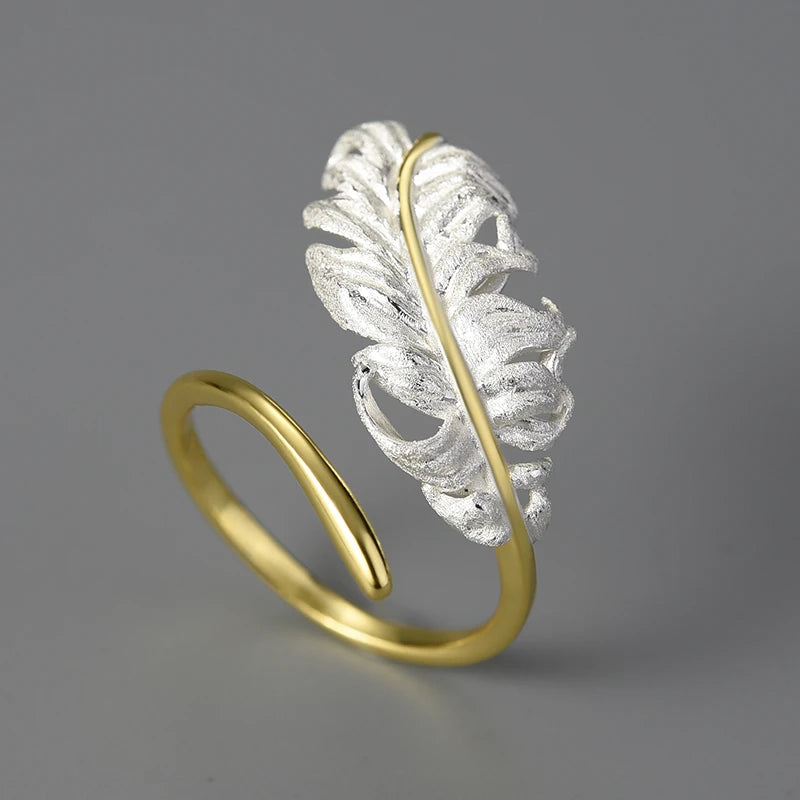 Lucky Goose Feather Ring