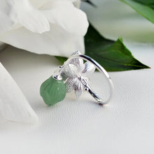 Jade Lotus Whispers Twisted Ring