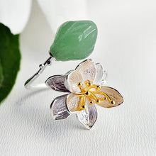 Jade Lotus Whispers Twisted Ring