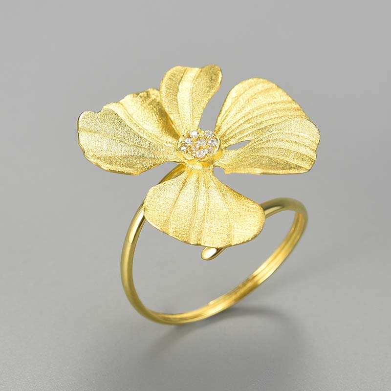 Golden Peony Ring