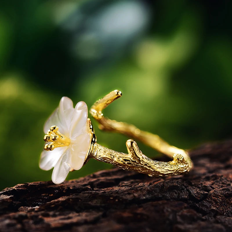 Lone Sakura Flower Ring