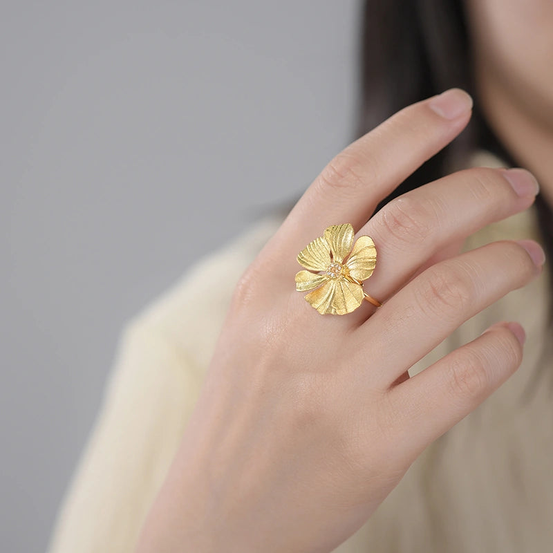 Golden Peony Ring