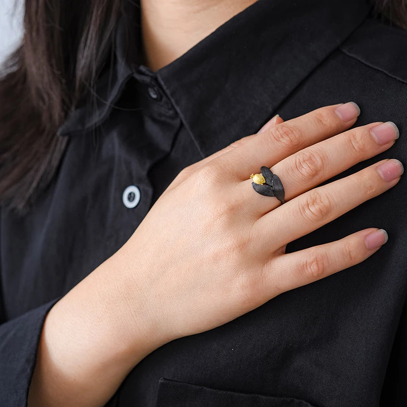Golden Little Pomegranate Ring