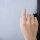 Little Swallow Chasing Willow Asymmetrical Ring