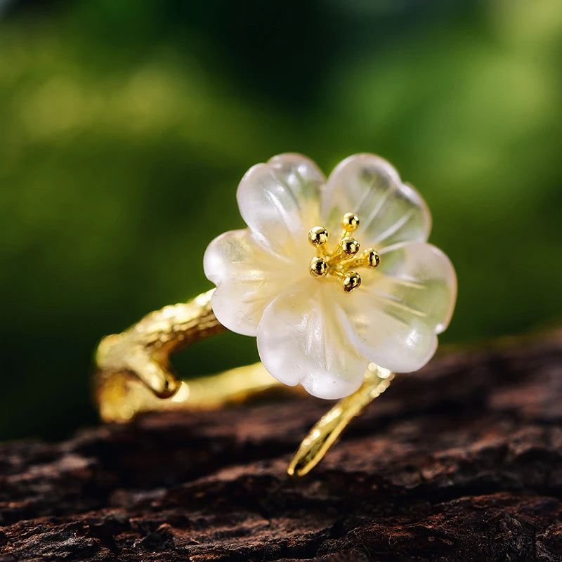 Lone Sakura Flower Ring