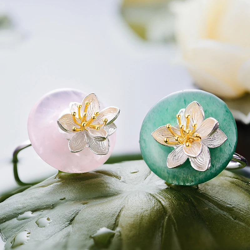 Jade Lotus Whispers Ring