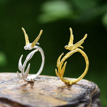 Little Swallow Chasing Willow Asymmetrical Ring