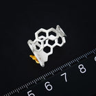 Golden Bee Honeycomb Ring