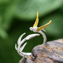 Little Swallow Chasing Willow Asymmetrical Ring