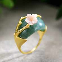Jade Plum Blossom Ring