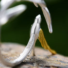 Little Swallow Chasing Willow Asymmetrical Ring