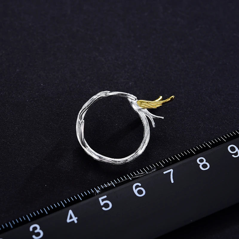 Little Swallow Chasing Willow Asymmetrical Ring