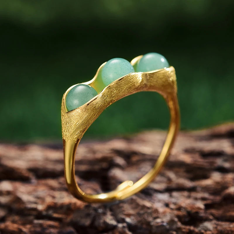 Peapod Aventurine Ring