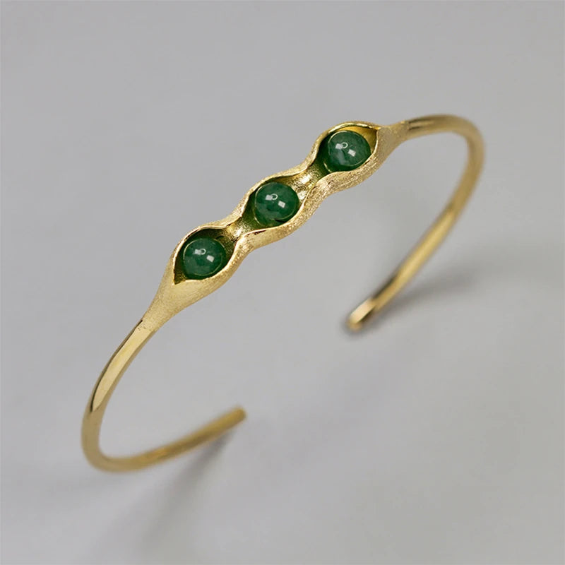 Peapod Aventurine Bangle