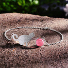 Playful Purrling Natural Gemstone Bracelet