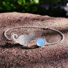 Playful Purrling Natural Gemstone Bracelet