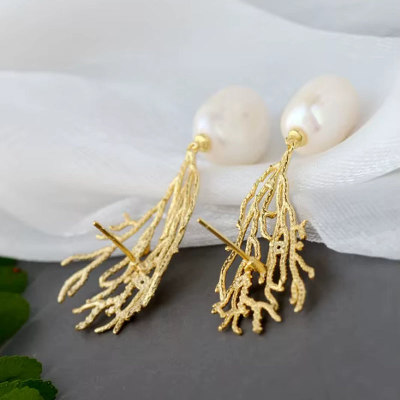Sea Garden Pearl Earrings