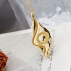 Textured Leaf Necklace
