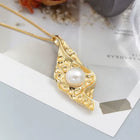Textured Leaf Necklace