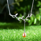 Olive Branch And Pearl Necklace