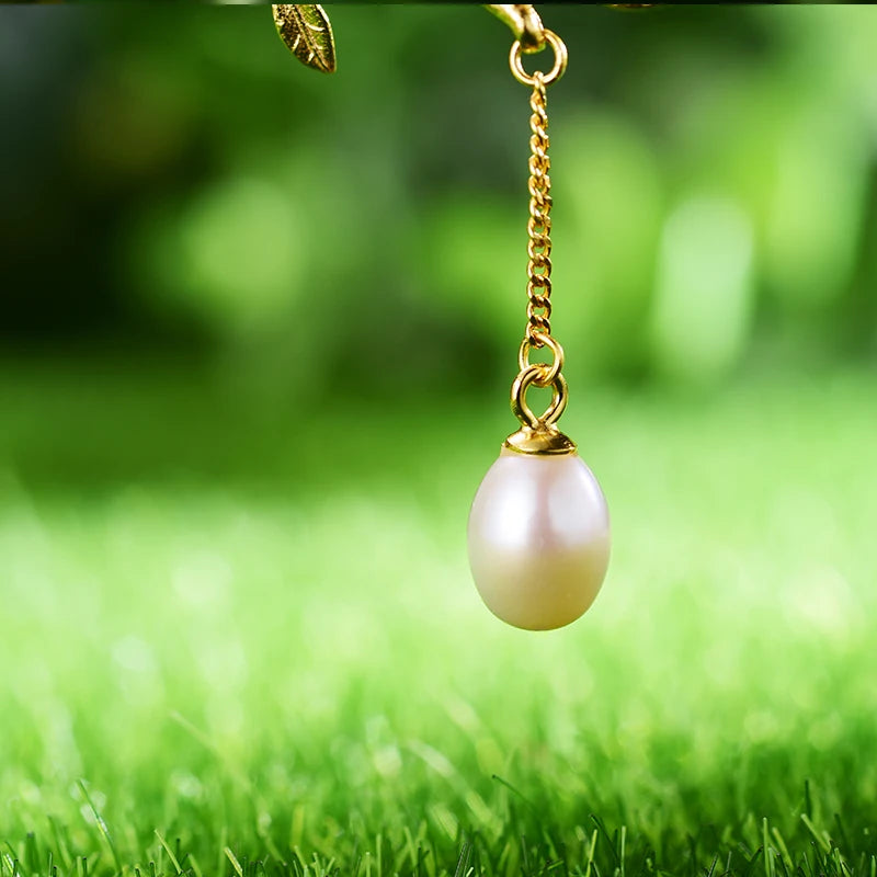 Olive Branch And Pearl Necklace